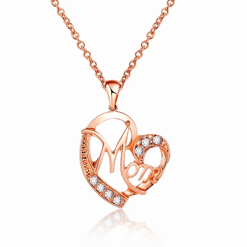 Women's Irregular Hollow Heart Shape Pendant Necklace Alloy Cross Chain