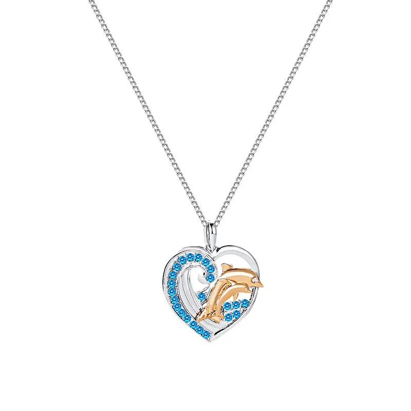 Summer Women Heart Pendant Necklace Alloy