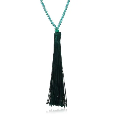 Wholesale Colored Crystal Beads Tassel Necklace for Women