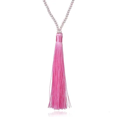 Wholesale Colored Crystal Beads Tassel Necklace for Women