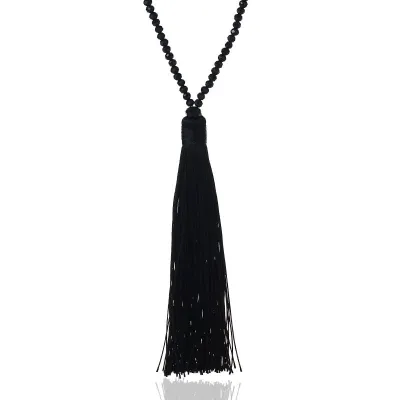 Wholesale Colored Crystal Beads Tassel Necklace for Women
