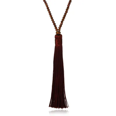 Wholesale Colored Crystal Beads Tassel Necklace for Women