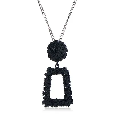 Geometric Bright Color Alloy Pendant Necklace