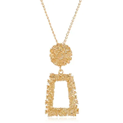 Geometric Bright Color Alloy Pendant Necklace