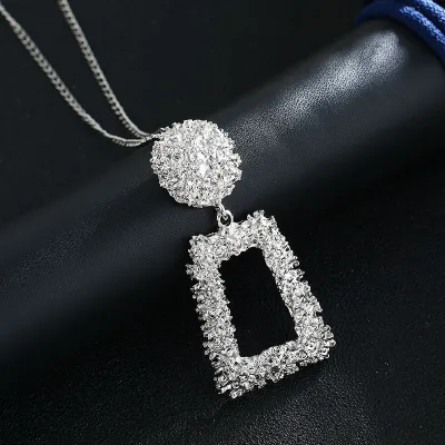 Geometric Bright Color Alloy Pendant Necklace