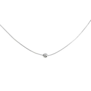 Unisex Pattern Simple Round Ball Decor Silver Choker Necklace