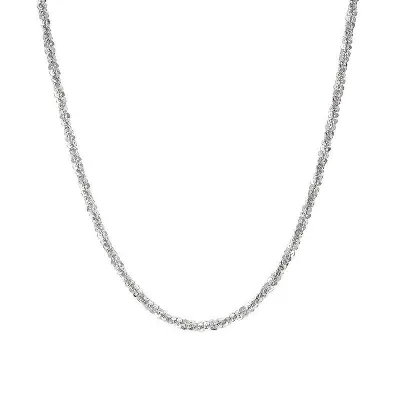 Chic Women Simple Irregular Sterling Silver Chain Choker Necklace