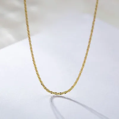 Chic Women Simple Irregular Sterling Silver Chain Choker Necklace