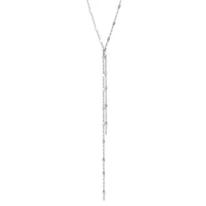 Elegant Women's Simple Silver Chain Tassel Design Princess Necklace