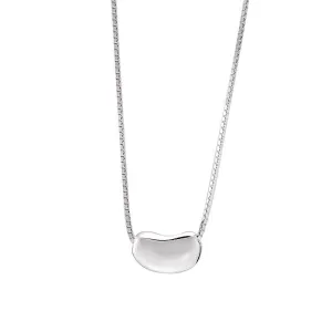 Women Classic Lucky Bean Pendant 925 Sterling Silver Necklace 21-50cm