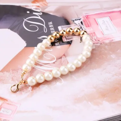 Imitation Pearl Design Alloy Keys Lanyard Hang Rope Accessories Phone Accessories