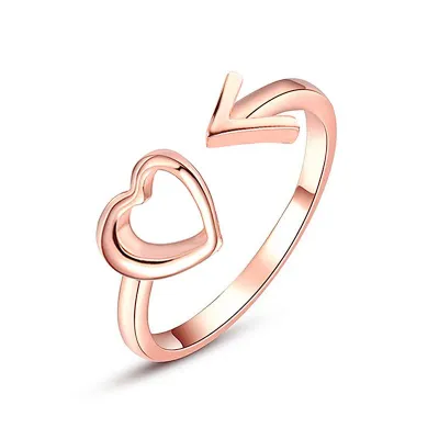 Creative Design Alloy Heart Arrow Adjustable Ring