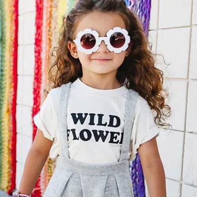 Stylish Kids Flower Pattern Sun-shading Sunglasses