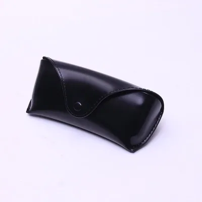 Men And Women Solid Color PU Leather Sunglasses Holder