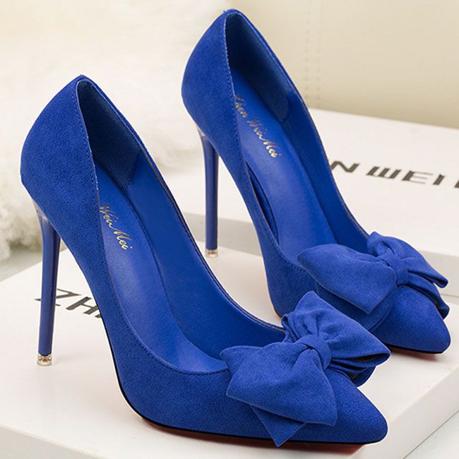 Wholesale Size 4.5-7.5 Women Fashion Bowknot Pattern Solid