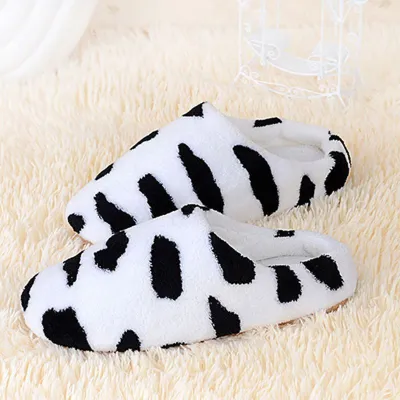 Size 5-11 Fashion Coral Fleece Upper Soft Outsole Antiskid Indoor Slippers Shoes