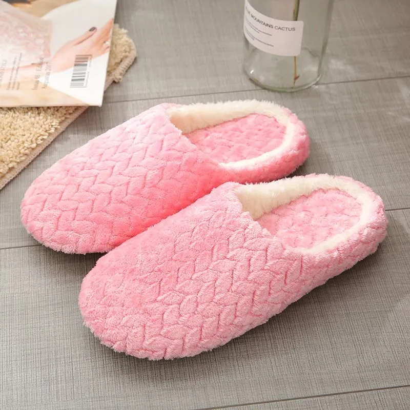 New Jacquard Indoor Soft Outsole Cotton Slippers Shoes for Unisex Size 5-12