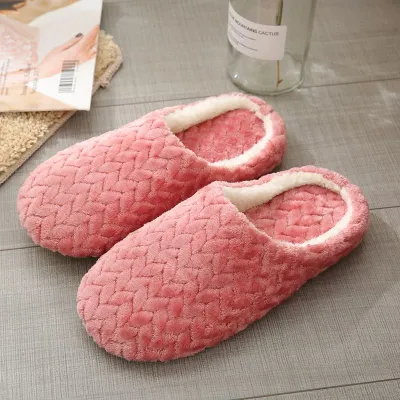 New Jacquard Indoor Soft Outsole Cotton Slippers Shoes for Unisex Size 5-12