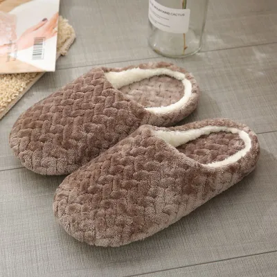 New Jacquard Indoor Soft Outsole Cotton Slippers Shoes for Unisex Size 5-12