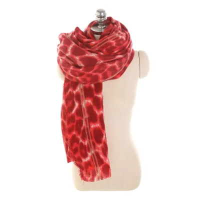 Women's Leopard Print Thickening Shawl Scarf Long Wrap