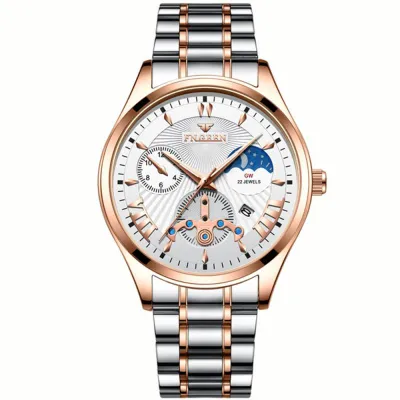 Men's Creative Leisure Metal Band Luminescent Dial Watch