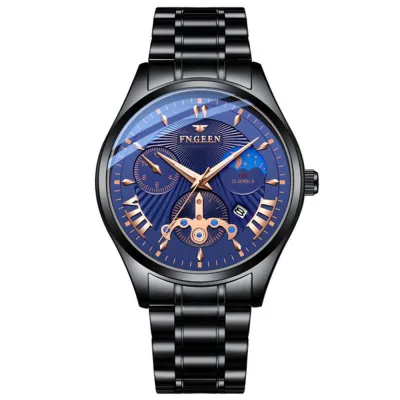 Men's Creative Leisure Metal Band Luminescent Dial Watch