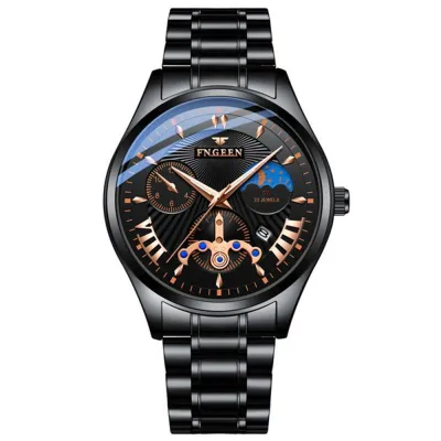 Men's Creative Leisure Metal Band Luminescent Dial Watch