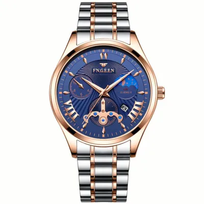 Men's Creative Leisure Metal Band Luminescent Dial Watch