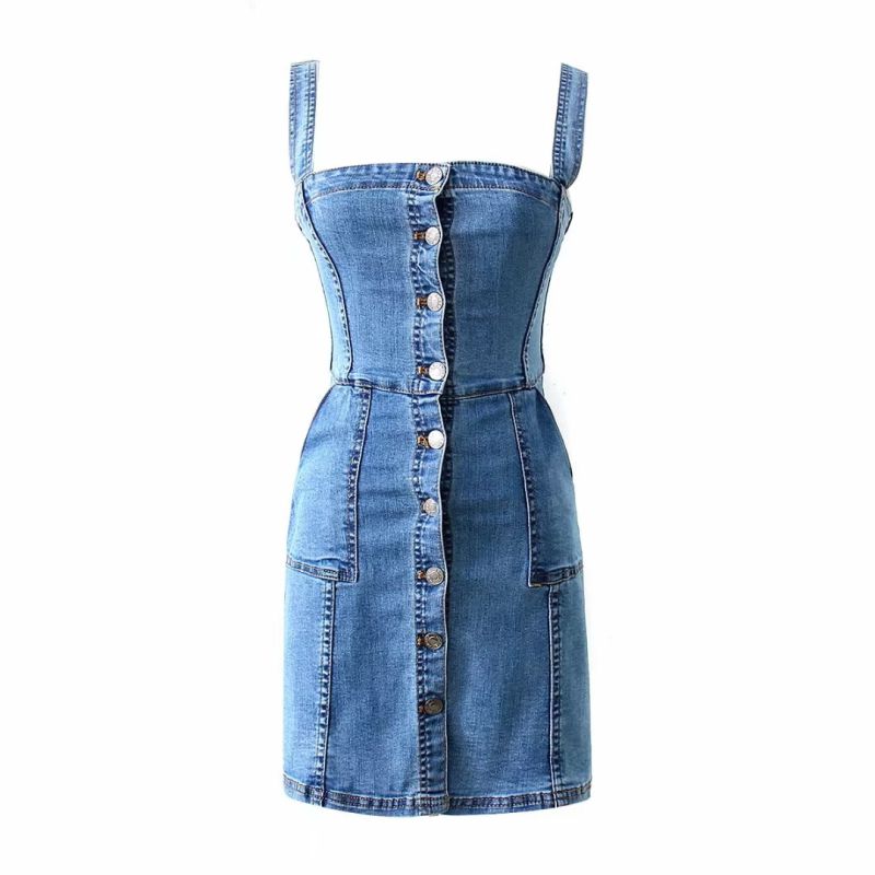 ☆23SS☆【COVERNAT】☆Women's Denim Suspender Dres.s☆ s-l1200.jpg