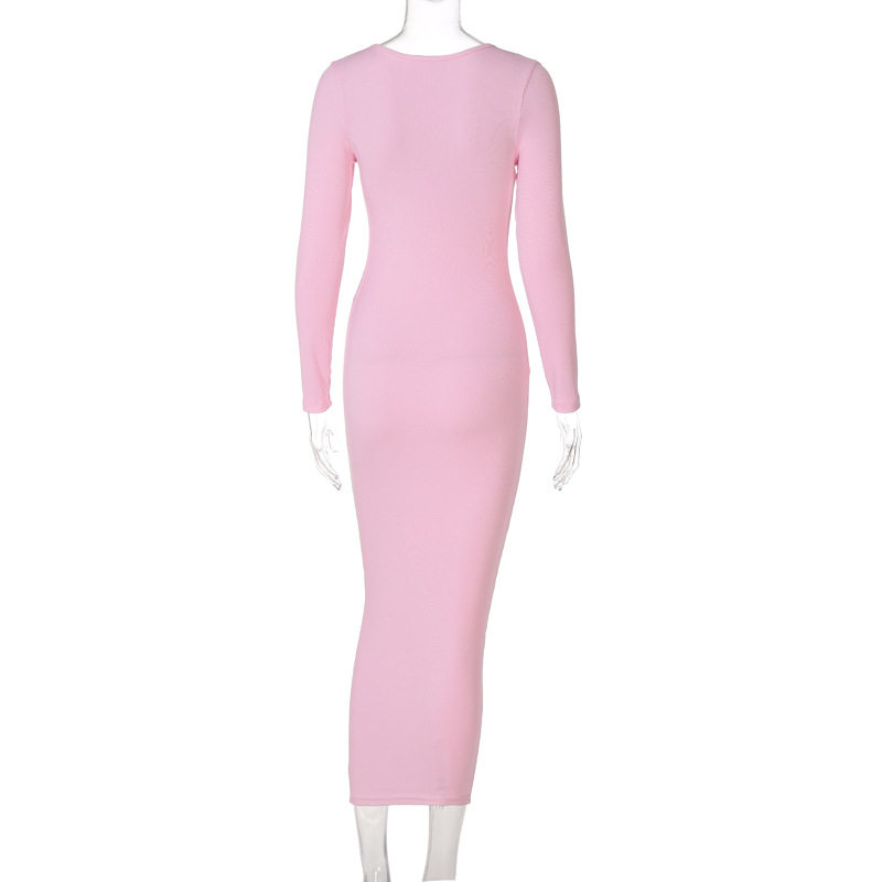 Wholesale Women New Sexy Solid Color Long Sleeve Slim Low