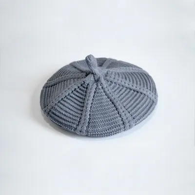 Girls Cute Solid Color Knitted Beret