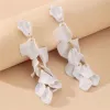 White Rose Earrings
