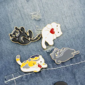 Cute Cartoon Cat Shape Alloy Brooch Pin