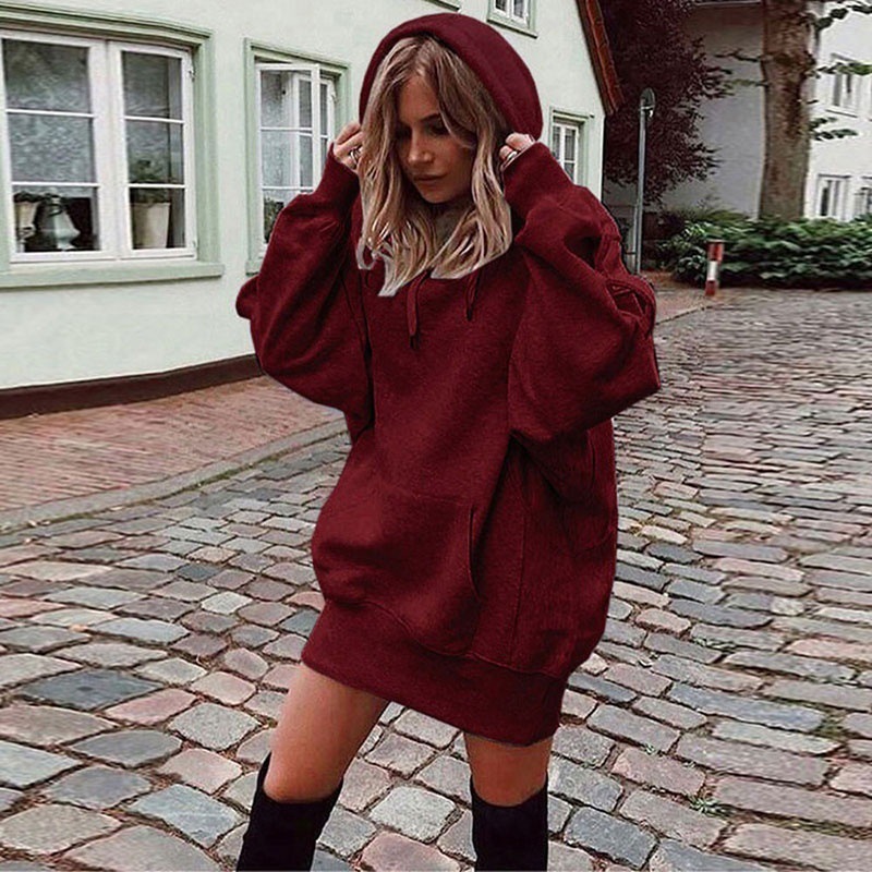 Korean Oversized Hoodie Dress Korean Long Hoodie Long Sleeve Long
