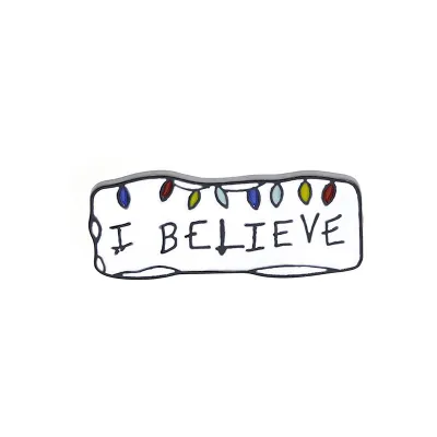 Creative Unique Letter Pattern Slogan Design Alloy Brooch Unisex Cartoon