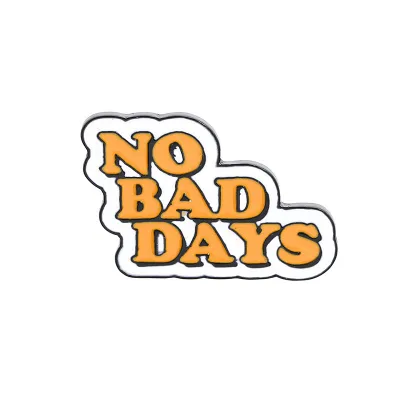 Creative Unique Letter Pattern Slogan Design Alloy Brooch Unisex Cartoon