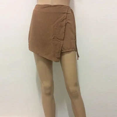 S-XL Women Fashion Solid Color Irregular Lace-up Shorts