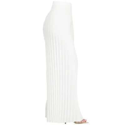 S-XL Women Solid Color Crease Wide Leg Trousers