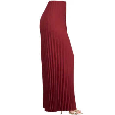 S-XL Women Solid Color Crease Wide Leg Trousers