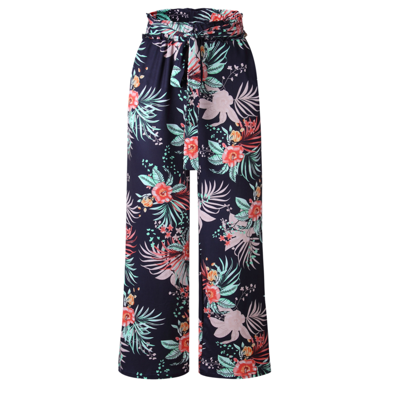 〈L'Appartement 〉LEAF PRINT PANTS/36サイズ Wholesale S-XL Women Leaf Print Pocket Design Lace-up Wide