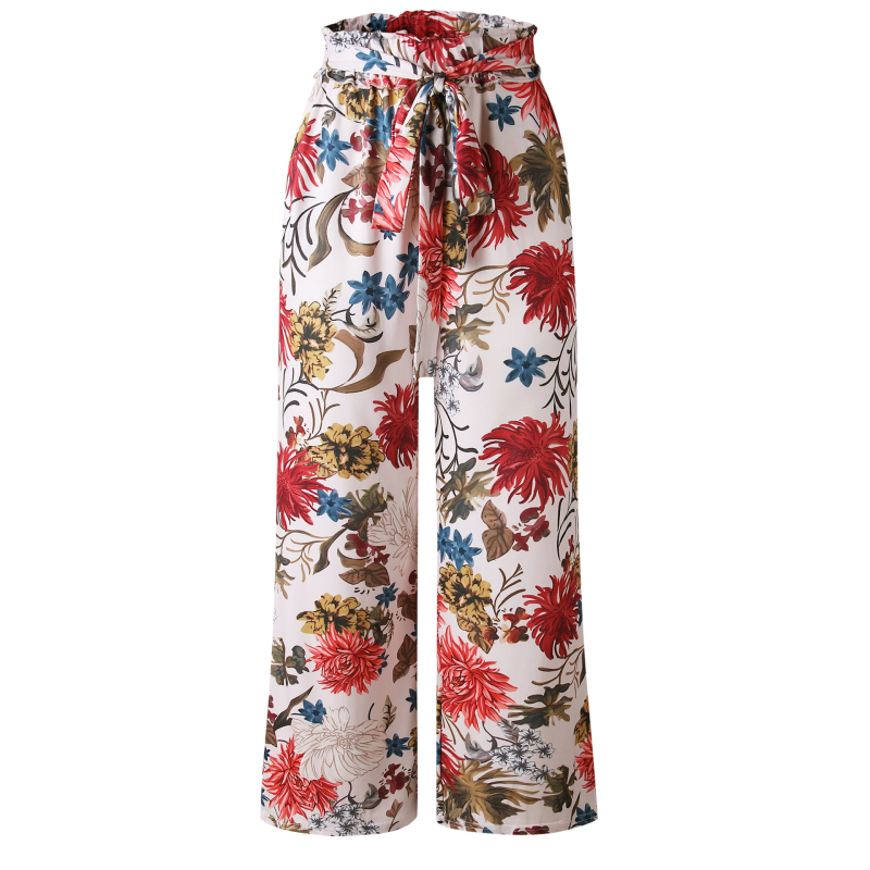 〈L'Appartement 〉LEAF PRINT PANTS/36サイズ Wholesale S-XL Women Leaf Print Pocket Design Lace-up Wide