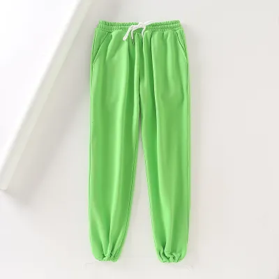 S-L Women Fashion Solid Color Elastic Waist Casual Harem Jogger Pants