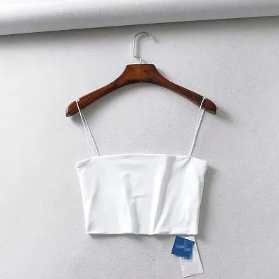 S-M Women Solid Color Spaghetti Strap Camisole Tank Top