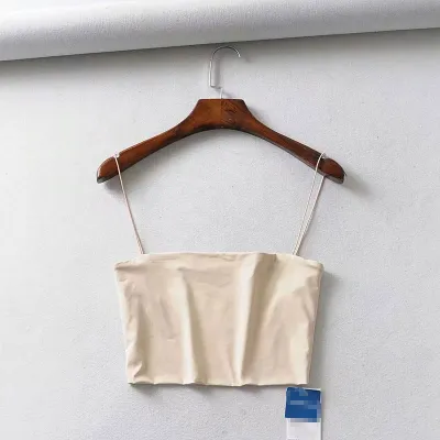 S-M Women Solid Color Spaghetti Strap Camisole Tank Top