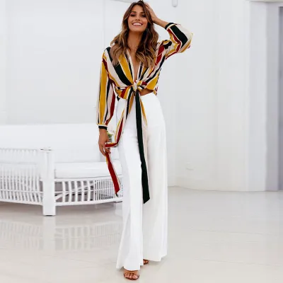 S-XL Fashion High Waist Solid Color Loose Wide Leg Pants