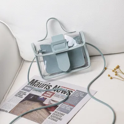 Women Clear Crossbody PVC Belted Shoulder Messenger Bag