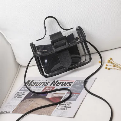 Women Clear Crossbody PVC Belted Shoulder Messenger Bag