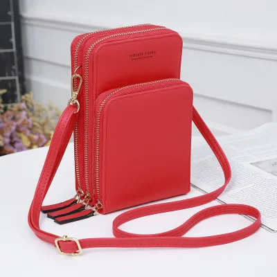 Women Long Section Multifunction PU Leather Shoulder Bag