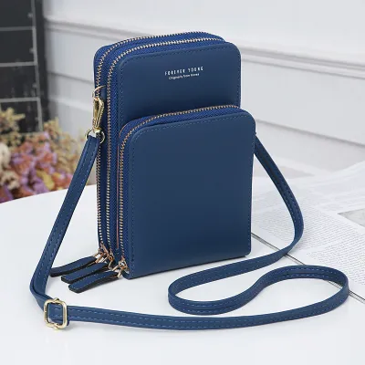 Women Long Section Multifunction PU Leather Shoulder Bag