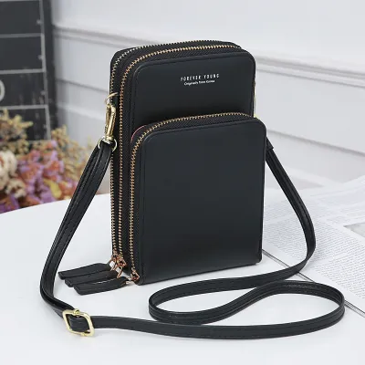 Women Long Section Multifunction PU Leather Shoulder Bag